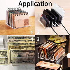 Desktop File Organizer File Sorter With 5 Sections Acrylic File Holder Mail Organizer Countertop File Sorter For Envelope Folder