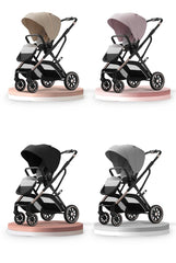 2024 New Arrival High View Portable Baby Stroller Ergonomics Seat Bassinet for Newborn One Hand to Recline Pram