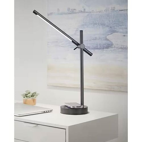 Modern LED Desk Light Table Lamp with Wireless Cell Charging Pad in