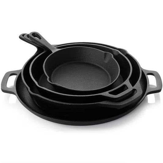 12-Piece Cast Iron Cookware set with Dutch Oven Frying Pan Skillet and