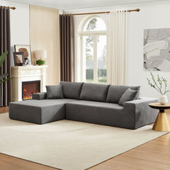 Sectional Couch  corduroy Covers 2 pcs L Shape Sectional Sofa Couches