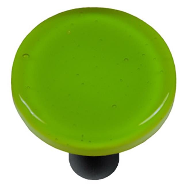 Hot Knobs HK1018-KRB Transparent Spring Green Round Glass Cabinet Knob