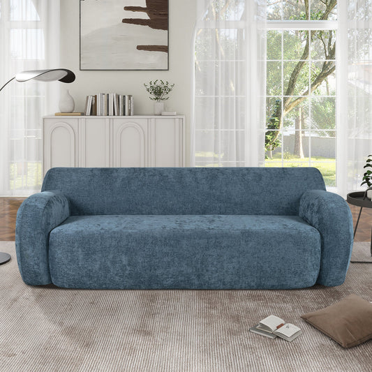 81.5" Minimalist Compression Sofa, Curved Design, 3-Seater Casual Sofa