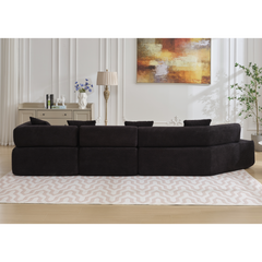 Modern Minimalist 140" L-Shape Couch ,No Assembly