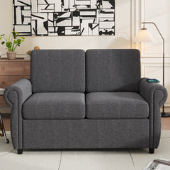 57.9" Pull Out Sofa Bed  Loveseat Sleeper with Twin Size Memory