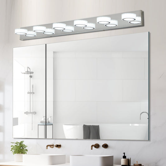 LED Modern Chrome 6-Light Vanity Lights Fixtures Over Mirror Bath Wall