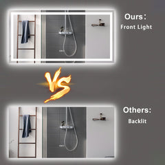 LED Bathroom Mirror 72x36  Inch with lights, anti-Fog & Dimming Led