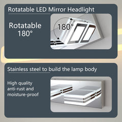 LED Modern Chrome Makeup Light, 6-Lights Acrylic Chrome Makeup Mirror