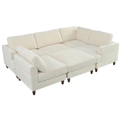 Modular Sectional Sofa with Ottoman L Shaped Corner Sectional for