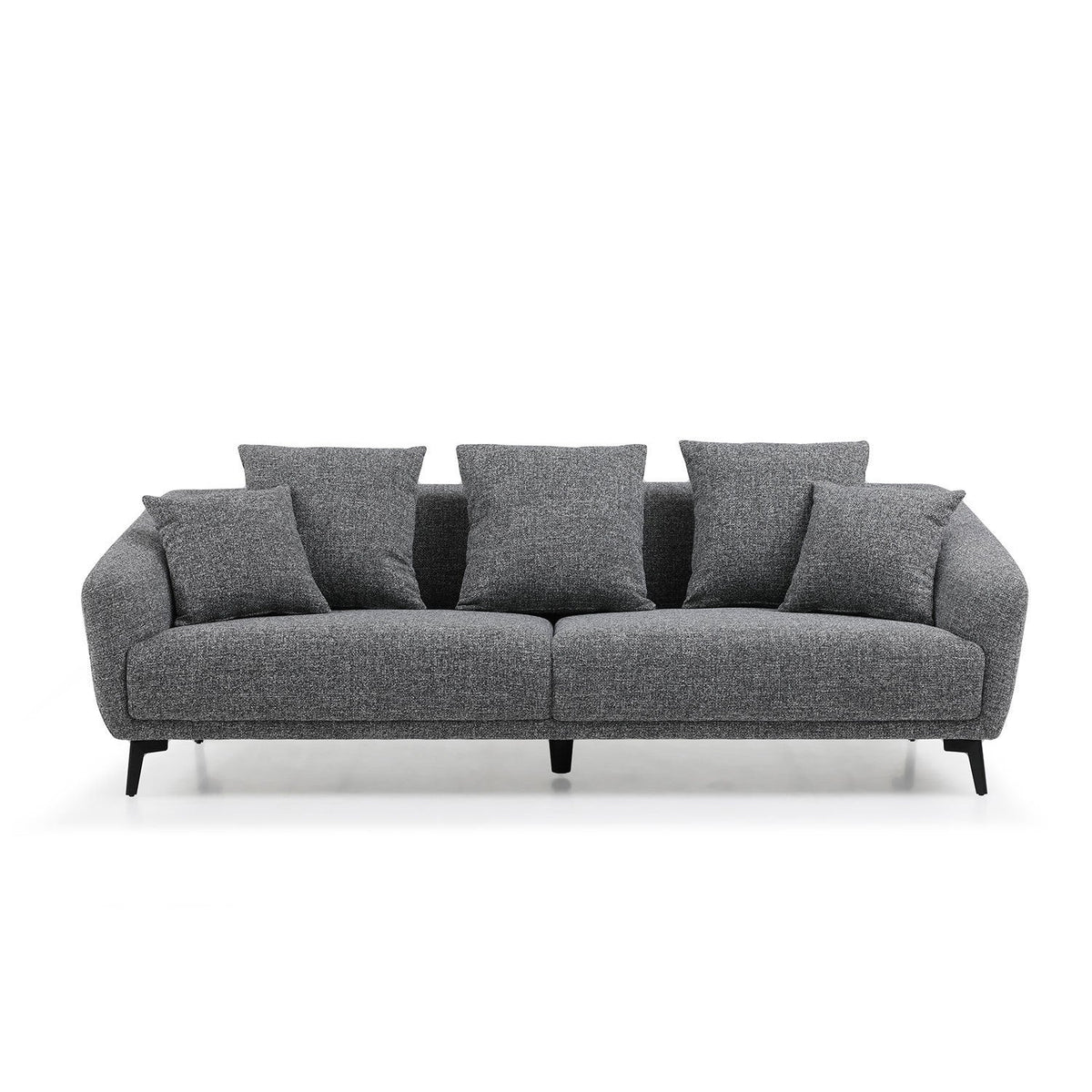 3 Seater Sofa Couch, Modern Fabric Upholstered Sofa with Three