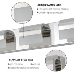 Bathroom Vanity Lighting 3-Light LED Vanity Lights Over Mirror Bath