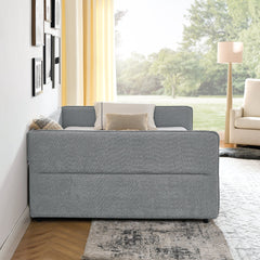 Daybed with Trundle Upholstered Tufted Sofa Bed, with Two Drawers,