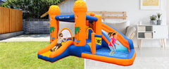 AOOU Kids Inflatable Bounce House w/450W Blower, Kid Bouncer & Water Slide 2 in 1, Outdoor Bouncy Castle Water Park