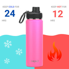 DRINCO® 22oz Stainless Steel Sport Water Bottle - Island Pink