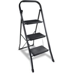 2-4 Step Sturdy Steel Ladder Folding Step Stool with Anti-Slip Pedal