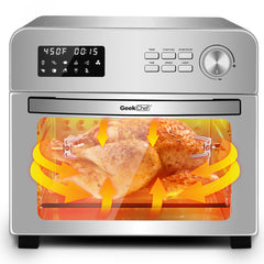 Air Fryer Toaster Oven LCD Countertop with Rotisserie and Dehydrator