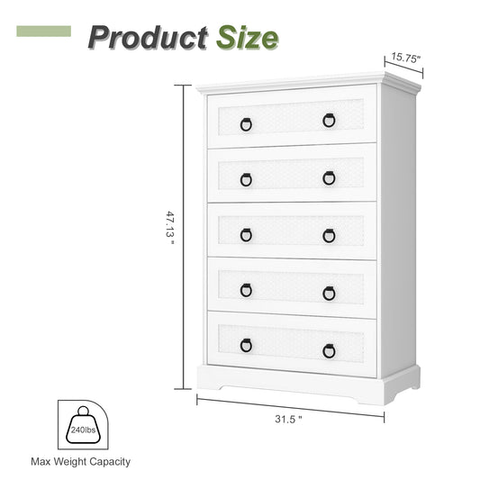 DG-5 Drawer Dresser Modern Drawers Organizer Large Storage Cabinet