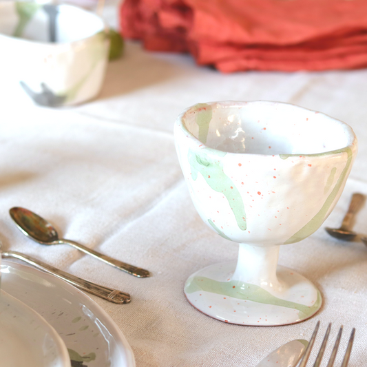 Ceramic Handmade Water Goblet in a Watercolour Aesthetic