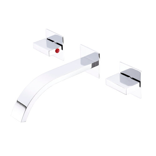 Sumerain Wall Mount Lavatory Faucet Two Handle Bathroom Faucet