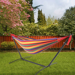 Hammock Frame with 200*150cm Polyester Cotton Hammock Hammock Set