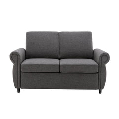 57.9" Pull Out Sofa Bed  Loveseat Sleeper with Twin Size Memory