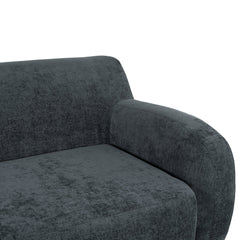 81.5" Minimalist Compression Sofa, Curved Design, 3-Seater Casual Sofa