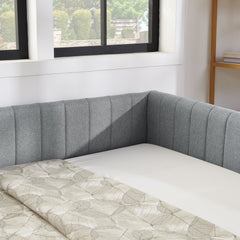 Full Size Daybed with Trundle Upholstered Sofa Bed, with Vertical