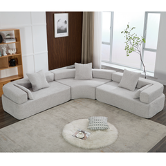 Oversized Combination Sofa,Curved Sofa,Upholstered 4 Seater Couch for