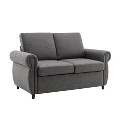 57.9" Pull Out Sofa Bed  Loveseat Sleeper with Twin Size Memory