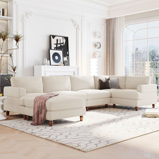 Modular Sectional Sofa with Ottoman L Shaped Corner Sectional for