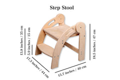 Foldable Montessori Kitchen Step Stool